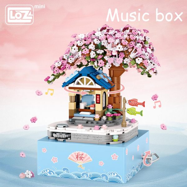 LOZ Mini Building small particles block children s toys with sound cherry blossom music box model 1 - LOZ™ MINI BLOCKS
