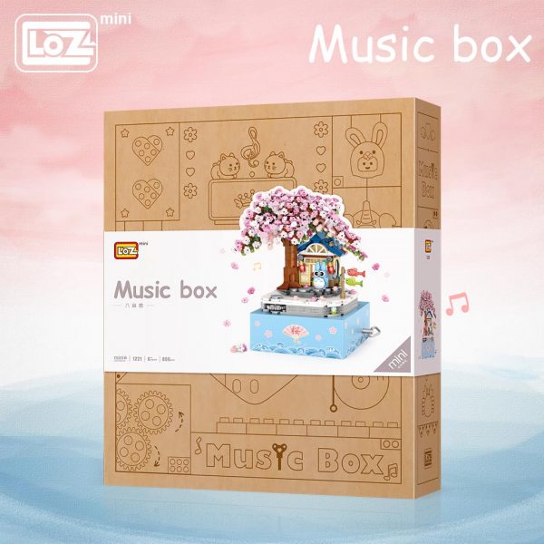 LOZ Mini Building small particles block children s toys with sound cherry blossom music box model 3 - LOZ™ MINI BLOCKS