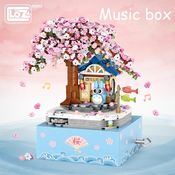 LOZ Mini Building small particles block children s toys with sound cherry blossom music box model - LOZ™ MINI BLOCKS