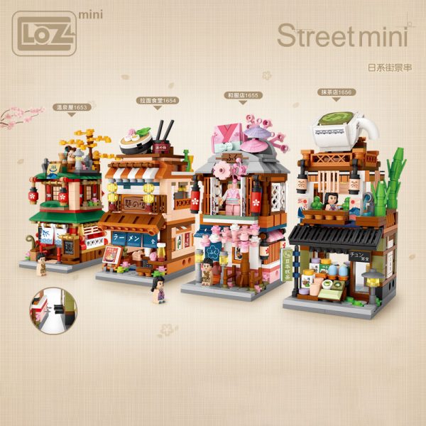 LOZ Mini small particle building blocks assembling toy puzzle mini Japanese shop street view kimono shop - LOZ™ MINI BLOCKS