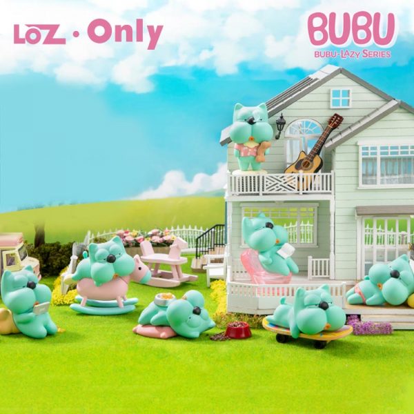 LOZ bubu blind box series lazy hippopotamus play doll toy hand made cartoon cute ornament animal - LOZ™ MINI BLOCKS