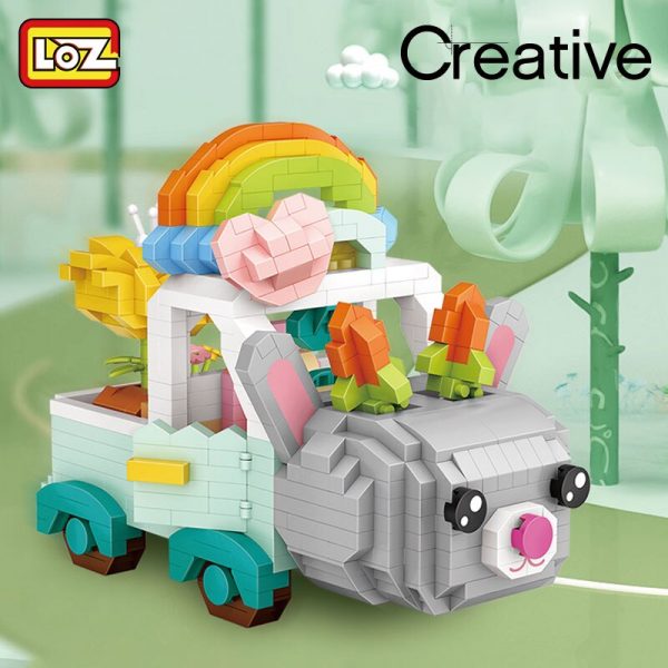 LOZ building blocks cartoon rabbit car fox micro diamond small particles assembled toy girl boy 3 - LOZ™ MINI BLOCKS