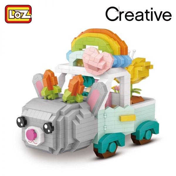 LOZ building blocks cartoon rabbit car fox micro diamond small particles assembled toy girl boy - LOZ™ MINI BLOCKS