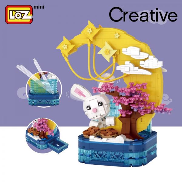 LOZ building blocks micro diamonds mini particles assembling toy girl adult moon rabbit pen holder Mid 1 - LOZ™ MINI BLOCKS
