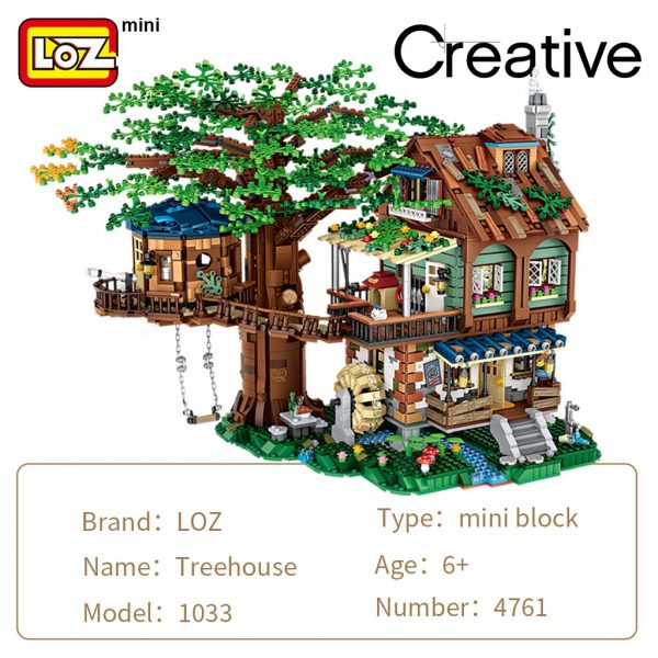 LOZ member store tree house small particles assembled building blocks yearning for adults three dimensional difficult 1 - LOZ™ MINI BLOCKS