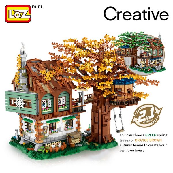 LOZ member store tree house small particles assembled building blocks yearning for adults three dimensional difficult 2 - LOZ™ MINI BLOCKS
