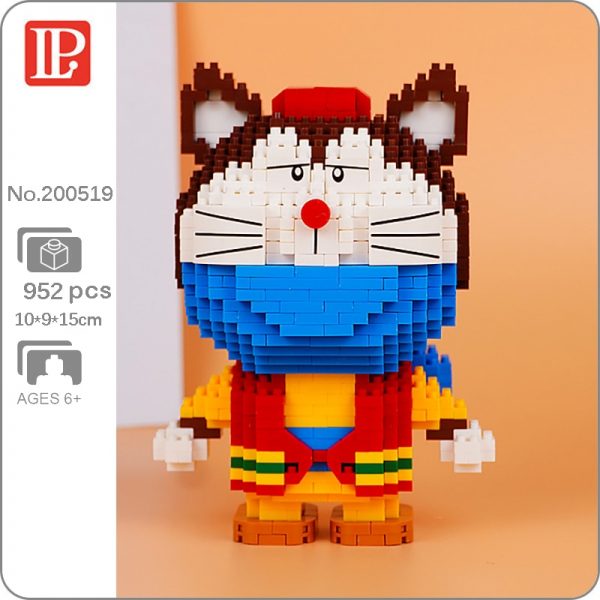 LP 200519 Anime Doraemon Russia Mask Cat Robot Animal 3D Model DIY Mini Diamond Blocks Bricks - LOZ™ MINI BLOCKS