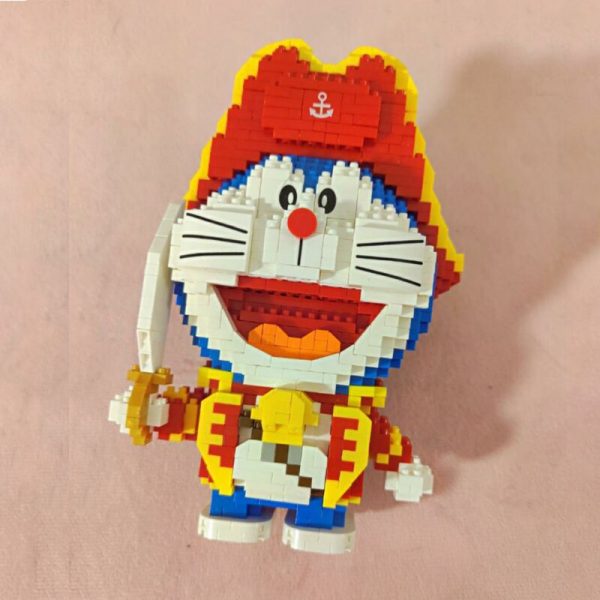 LP 200523 Anime Doraemon Pirate Captain Cat Animal Pet 3D Model DIY Mini Diamond Blocks Bricks 2 - LOZ™ MINI BLOCKS