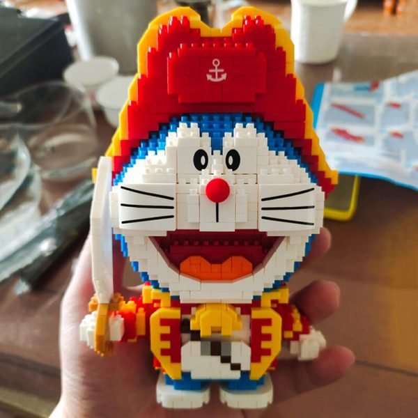 LP 200523 Anime Doraemon Pirate Captain Cat Animal Pet 3D Model DIY Mini Diamond Blocks Bricks 3 - LOZ™ MINI BLOCKS