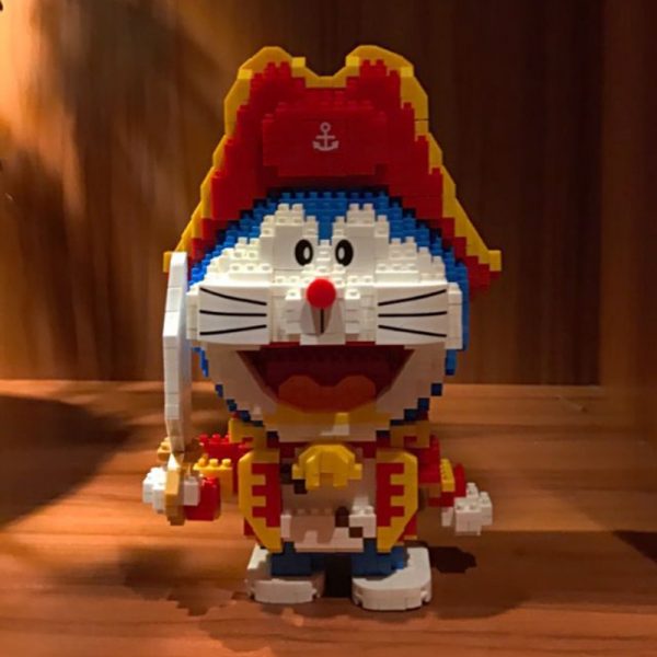LP 200523 Anime Doraemon Pirate Captain Cat Animal Pet 3D Model DIY Mini Diamond Blocks Bricks 4 - LOZ™ MINI BLOCKS