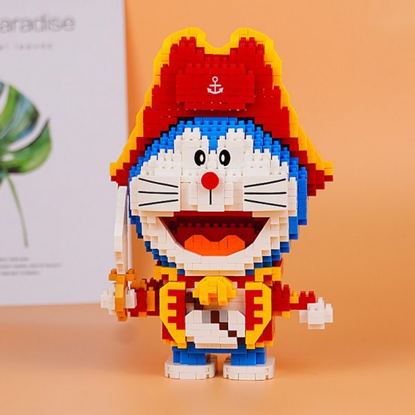 LP 200523 Anime Doraemon Pirate Captain Cat Animal Pet 3D Model DIY Mini Diamond Blocks Bricks 5 - LOZ™ MINI BLOCKS
