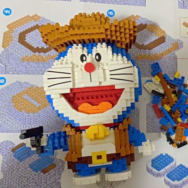 LP 200524 Anime Doraemon Cow Boy Policeman Cat Animal 3D Model DIY Mini Diamond Blocks Bricks 2 - LOZ™ MINI BLOCKS