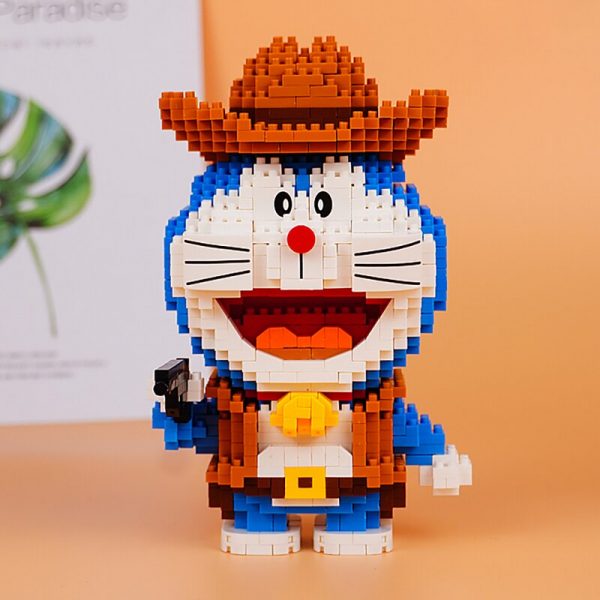 LP 200524 Anime Doraemon Cow Boy Policeman Cat Animal 3D Model DIY Mini Diamond Blocks Bricks 4 - LOZ™ MINI BLOCKS