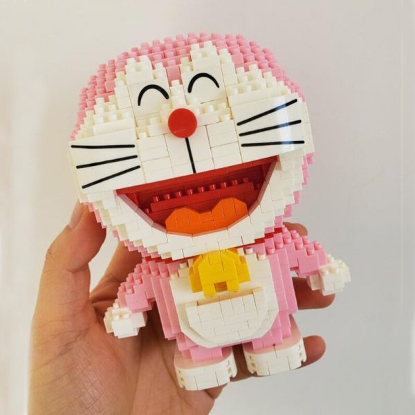 LP 200562 Anime Pink Doraemon Cat Stand Animal Robot 3D Model DIY Mini Diamond Blocks Bricks 2 - LOZ™ MINI BLOCKS