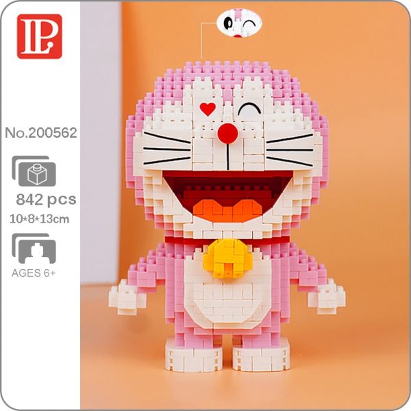 LP 200562 Anime Pink Doraemon Cat Stand Animal Robot 3D Model DIY Mini Diamond Blocks Bricks - LOZ™ MINI BLOCKS