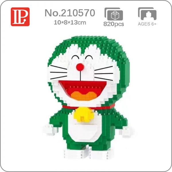 LP 210570 Anime Doraemon Green Cat Smiling Robot Animal Model DIY 3D Mini Diamond Blocks Bricks - LOZ™ MINI BLOCKS