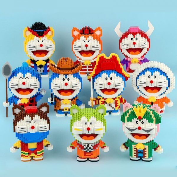 LP Anime Doraemon Star Cow Boy Pirate Captain King Football Cat Animal Robot Pet Mini Diamond 1 - LOZ™ MINI BLOCKS