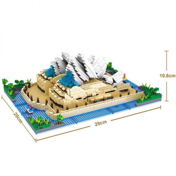 Lezi 8008 World Architecture Sydney Opera House 3D Model DIY Mini Diamond Blocks Bricks Building Toy 2 - LOZ™ MINI BLOCKS