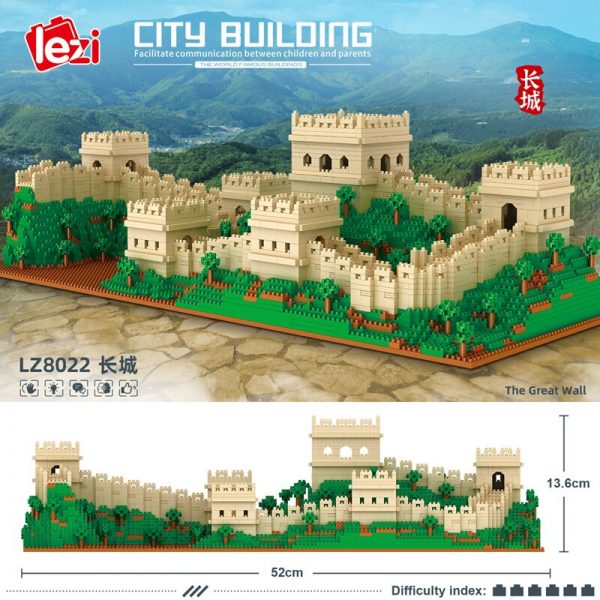Lezi 8022 World Architecture China Great Wall Tree 3D Model DIY Mini Diamond Blocks Bricks Building 5 - LOZ™ MINI BLOCKS