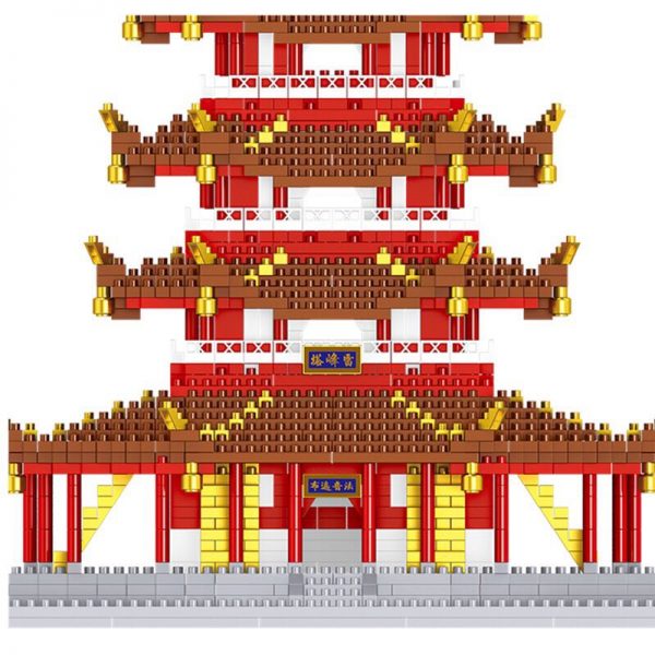 Lezi 8023 World Architecture Leifeng Pagoda Tower 3D Model DIY Mini Diamond Blocks Bricks Building Toy 5 - LOZ™ MINI BLOCKS