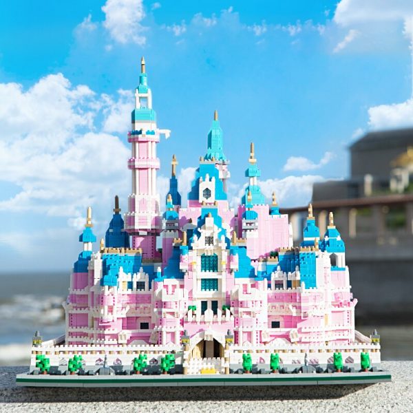 Lezi 8025 World Architecture Pink Dream Garden Castle Amusement Park Mini Diamond Blocks Bricks Building Toy 1 - LOZ™ MINI BLOCKS