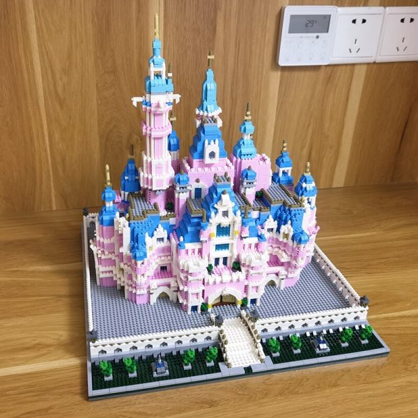 Lezi 8025 World Architecture Pink Dream Garden Castle Amusement Park Mini Diamond Blocks Bricks Building Toy 3 - LOZ™ MINI BLOCKS