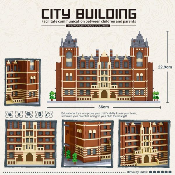 Lezi 8035 World Architecture Royal College of Music School Model DIY Mini Diamond Blocks Bricks Building 1 - LOZ™ MINI BLOCKS