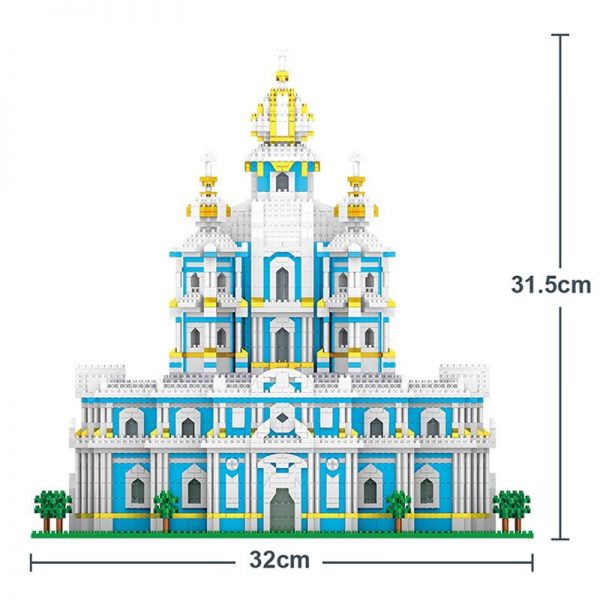 Lezi 8042 World Architecture Smolny Monastery Church 3D Model DIY Mini Diamond Blocks Bricks Building Toy 3 - LOZ™ MINI BLOCKS