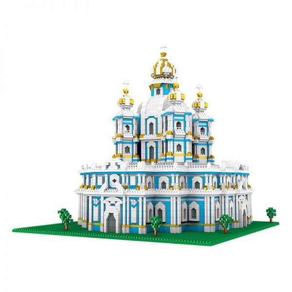 Lezi 8042 World Architecture Smolny Monastery Church 3D Model DIY Mini Diamond Blocks Bricks Building Toy 5 - LOZ™ MINI BLOCKS
