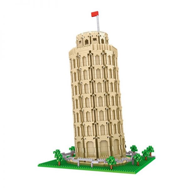 Lezi 8043 World Architecture Leaning Tower of Pisa 3D Model DIY Mini Diamond Blocks Bricks Building 3 - LOZ™ MINI BLOCKS