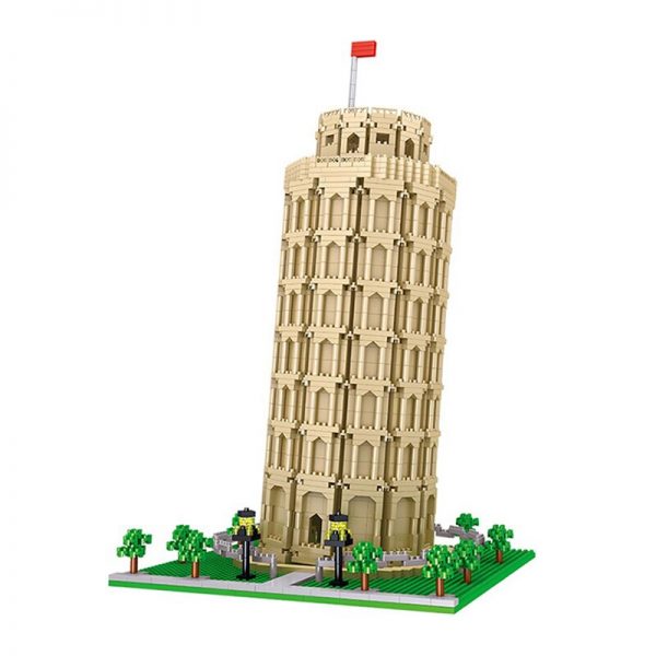 Lezi 8043 World Architecture Leaning Tower of Pisa 3D Model DIY Mini Diamond Blocks Bricks Building 5 - LOZ™ MINI BLOCKS