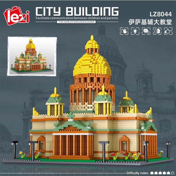 Lezi 8044 World Architecture St Isaac s Cathedral Museum Church DIY Mini Diamond Blocks Bricks Building 1 - LOZ™ MINI BLOCKS