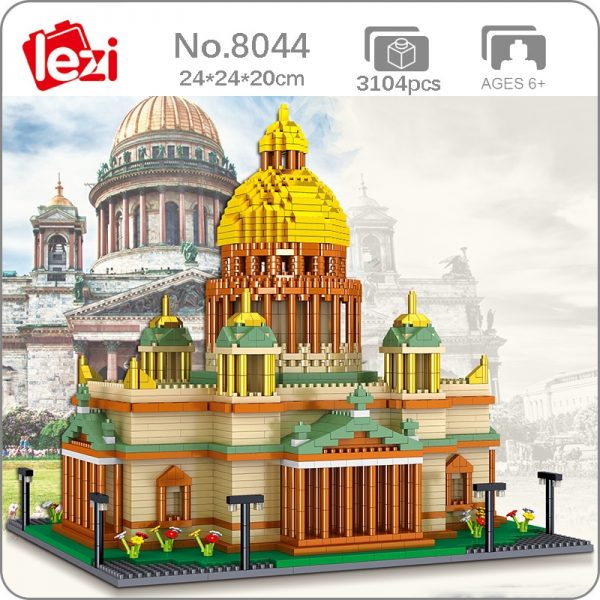 Lezi 8044 World Architecture St Isaac s Cathedral Museum Church DIY Mini Diamond Blocks Bricks Building - LOZ™ MINI BLOCKS