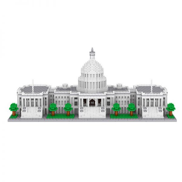 Lezi 8045 World Architecture USA The White House 3D Model DIY Mini Diamond Blocks Bricks Building 2 - LOZ™ MINI BLOCKS