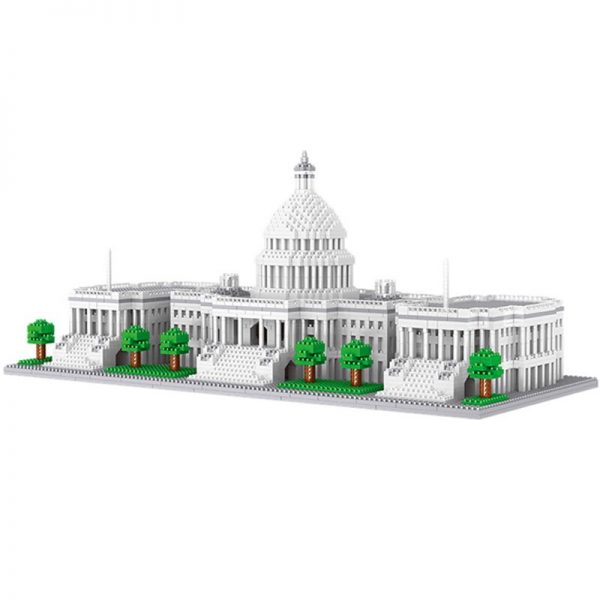 Lezi 8045 World Architecture USA The White House 3D Model DIY Mini Diamond Blocks Bricks Building 5 - LOZ™ MINI BLOCKS