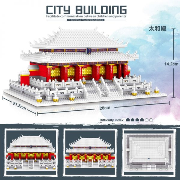 Lezi 8049 World Architecture Hall of Supreme Harmony Taihe Palace Mini Diamond Blocks Bricks Building Toy 3 - LOZ™ MINI BLOCKS