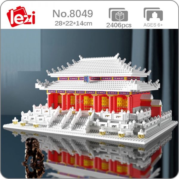 Lezi 8049 World Architecture Hall of Supreme Harmony Taihe Palace Mini Diamond Blocks Bricks Building Toy - LOZ™ MINI BLOCKS