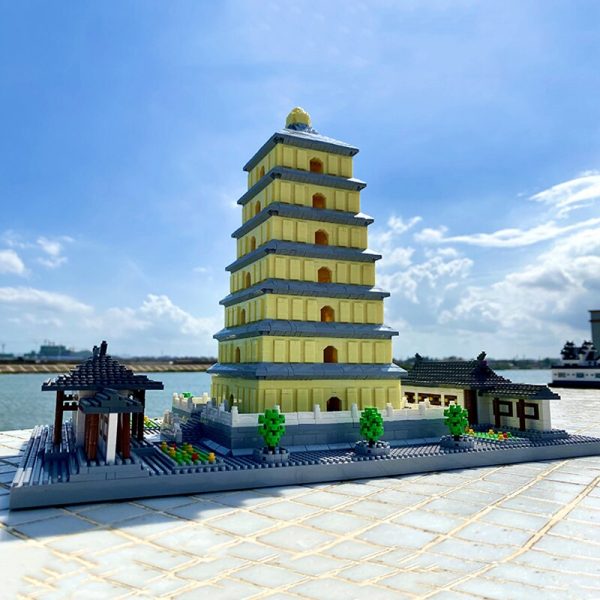 Lezi 8185 World Architecture China Ancient Wild Goose Pagoda Tower Mini Diamond Blocks Bricks Building Toy 3 - LOZ™ MINI BLOCKS