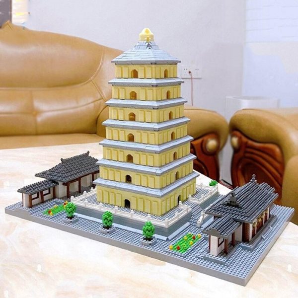 Lezi 8185 World Architecture China Ancient Wild Goose Pagoda Tower Mini Diamond Blocks Bricks Building Toy 4 - LOZ™ MINI BLOCKS