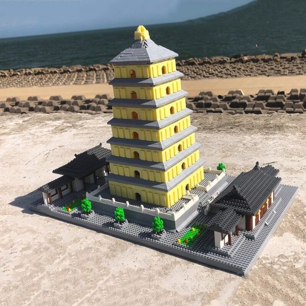 Lezi 8185 World Architecture China Ancient Wild Goose Pagoda Tower Mini Diamond Blocks Bricks Building Toy 5 - LOZ™ MINI BLOCKS