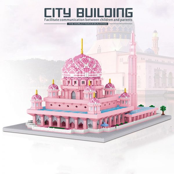 Lezi 8188 World Architecture Masjid Putra Pink Mosque Church Palace Mini Diamond Blocks Bricks Building Toy 1 - LOZ™ MINI BLOCKS