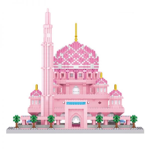 Lezi 8188 World Architecture Masjid Putra Pink Mosque Church Palace Mini Diamond Blocks Bricks Building Toy 3 - LOZ™ MINI BLOCKS
