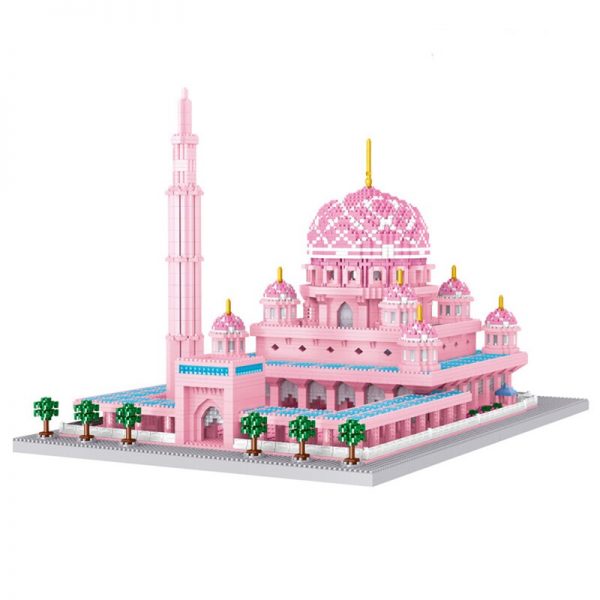 Lezi 8188 World Architecture Masjid Putra Pink Mosque Church Palace Mini Diamond Blocks Bricks Building Toy 5 - LOZ™ MINI BLOCKS