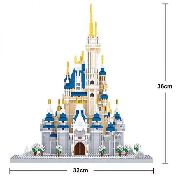 Lezi 8189 World Architecture Snow Castle Palace Tower Winter Tree 3D Mini Diamond Blocks Bricks Building 4 - LOZ™ MINI BLOCKS