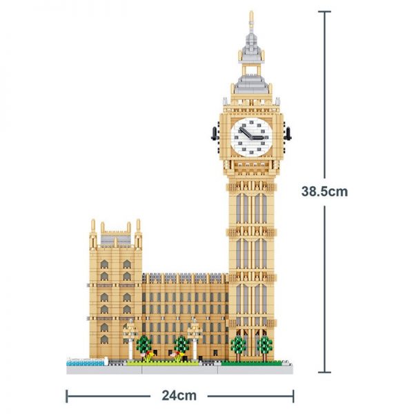 Lezi 8190 World Architecture London Elizabeth Tower Big Ben Tree DIY Mini Diamond Blocks Bricks Building 3 - LOZ™ MINI BLOCKS
