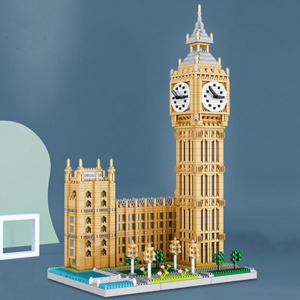 Lezi 8190 World Architecture London Elizabeth Tower Big Ben Tree DIY Mini Diamond Blocks Bricks Building 4 - LOZ™ MINI BLOCKS