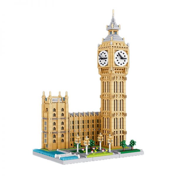 Lezi 8190 World Architecture London Elizabeth Tower Big Ben Tree DIY Mini Diamond Blocks Bricks Building 5 - LOZ™ MINI BLOCKS