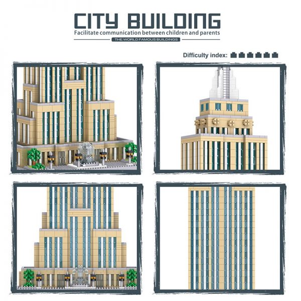 Lezi 8192 World Architecture New York Empire State Building 3D Model Mini Diamond Blocks Bricks Building 2 - LOZ™ MINI BLOCKS