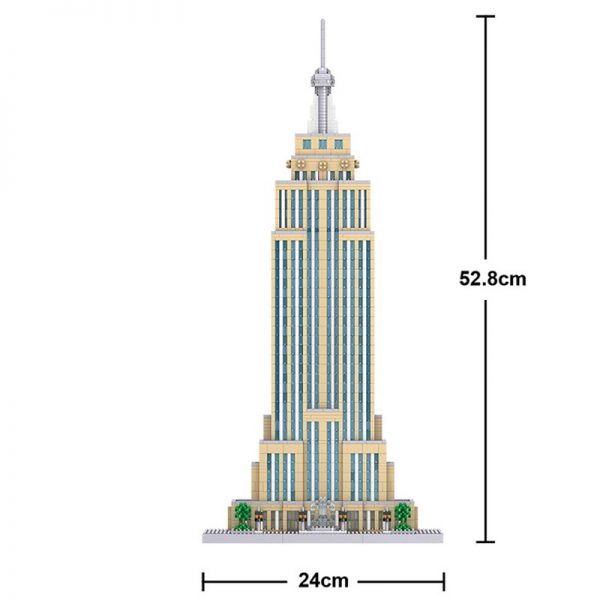 Lezi 8192 World Architecture New York Empire State Building 3D Model Mini Diamond Blocks Bricks Building 3 - LOZ™ MINI BLOCKS
