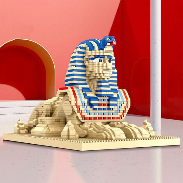 Lezi 8195 Welt Architektur gypten Pharao Sphinx W ste Monster DIY Mini Diamant Bl cke Ziegel 2 - LOZ™ MINI BLOCKS